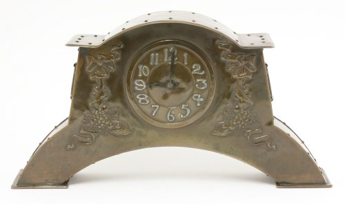 Lot 122 - An Arts and Crafts copper mantel clock