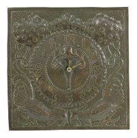 Lot 123 - An Arts and Crafts copper wall clock