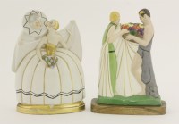Lot 165 - Two French porcelain perfume lamps