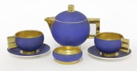 Lot 166 - A French tea set for two