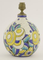 Lot 172 - A Boch Frères Keramis pottery table lamp base