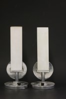 Lot 240 - A pair of chrome table lamps