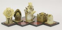 Lot 475 - Six stoneware chess pieces