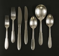 Lot 517 - A Georg Jensen Mitra stainless steel canteen of cutlery