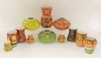 Lot 685 - Twelve Poole pottery 'Delphis' vases