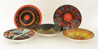 Lot 686 - Five Poole 'Delphis' bowls