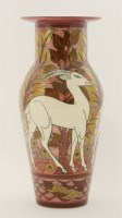 Lot 694 - A Dennis Chinaworks 'Antelope' pottery vase