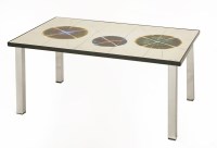 Lot 713 - A tile top coffee table