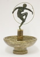 Lot 248 - An Art Deco bronze group of a nude female dancer