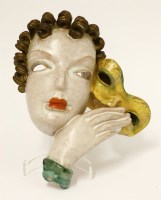 Lot 94 - A Goldscheider Art Deco wall mask