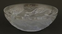 Lot 165 - A Lalique 'Levrier' opalescent glass bowl