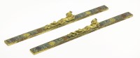 Lot 359 - A pair of cloisonné scroll weights
