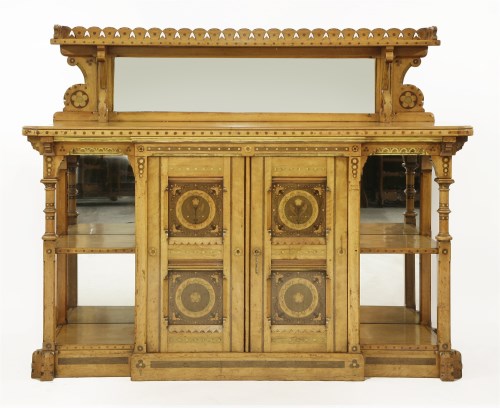 Lot 1 - A satinwood and parcel-gilt inlaid side cabinet