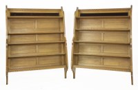 Lot 13 - A pair of oak hanging bookcases