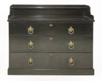 Lot 15 - An ebonised pine chest of drawers