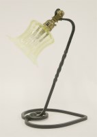 Lot 28 - An Arts & Crafts wrought iron table lamp