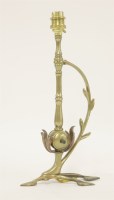 Lot 88 - A brass and copper table lamp