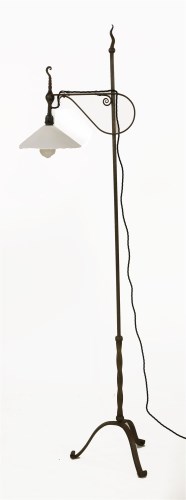 Lot 89 - An Arts & Crafts iron standard lamp