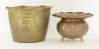 Lot 279 - A copper and brass fern pot