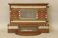 Lot 488 - A 20th Century mahogany snooker scoreboard