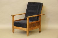 Lot 568 - An Art Deco adjustable reclining lounge chair
