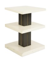 Lot 551 - An aluminium two-tier side table