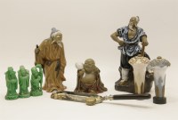 Lot 107 - A Japanese trio of porcelain figures
