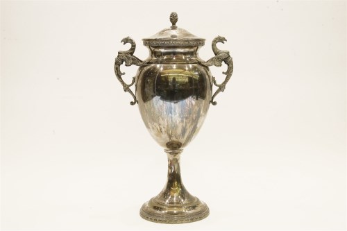 Lot 413 - A silver-plated cup and cover