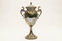 Lot 413A - A silver-plated cup and cover