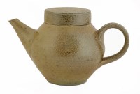Lot 364 - A salt-glazed stoneware teapot