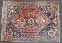 Lot 545 - A hand knotted Persian Hamadan carpet