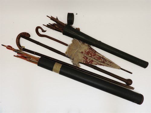 Lot 407 - Two containers of wooden arrows