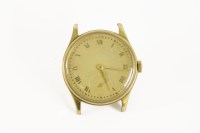 Lot 5 - A gentleman's 9ct gold Omega mechanical watch head
