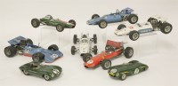 Lot 208 - A collection of six Schuco model racing cars