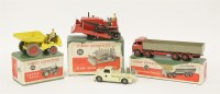 Lot 202 - Three boxed Dinky toy vehicles: No. 561 Blaw Knox bulldozer