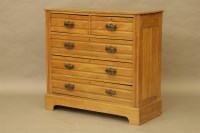 Lot 473 - An Edwardian satinwood chest of two short over three long drawers