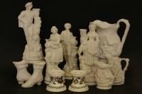 Lot 256 - A quantity of Portmeirion bisque figures and porcelains