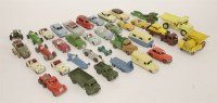 Lot 194 - A quantity of playworn Dinky toy cars etc