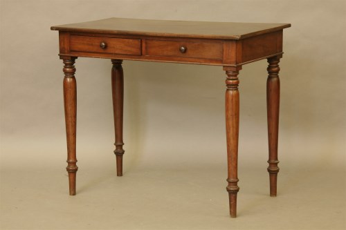Lot 476 - A 19th century mahogany two drawer side table