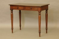 Lot 476 - A 19th century mahogany two drawer side table