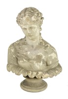 Lot 142 - A Victorian plaster bust of Clytie