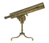 Lot 161 - A 3in brass telescope on stand