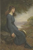 Lot 399 - Attributed to John Frederick Harrison Dutton (fl.1893-1909)
PORTRAIT OF MISS AUGUSTA ROSEMARY ASPINALL