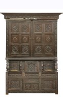 Lot 532 - An oak court cupboard