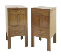 Lot 623 - A pair of George III mahogany night stands