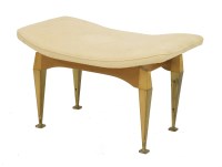 Lot 313 - An Italian maple and brass-mounted stool
