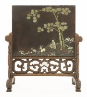 Lot 187 - A lacquered table screen