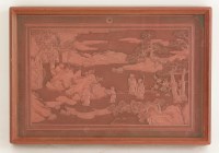 Lot 189 - A cinnabar lacquered plaque