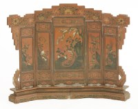 Lot 198 - A lacquered table screen