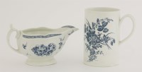 Lot 7 - A Worcester blue and white sauce boat